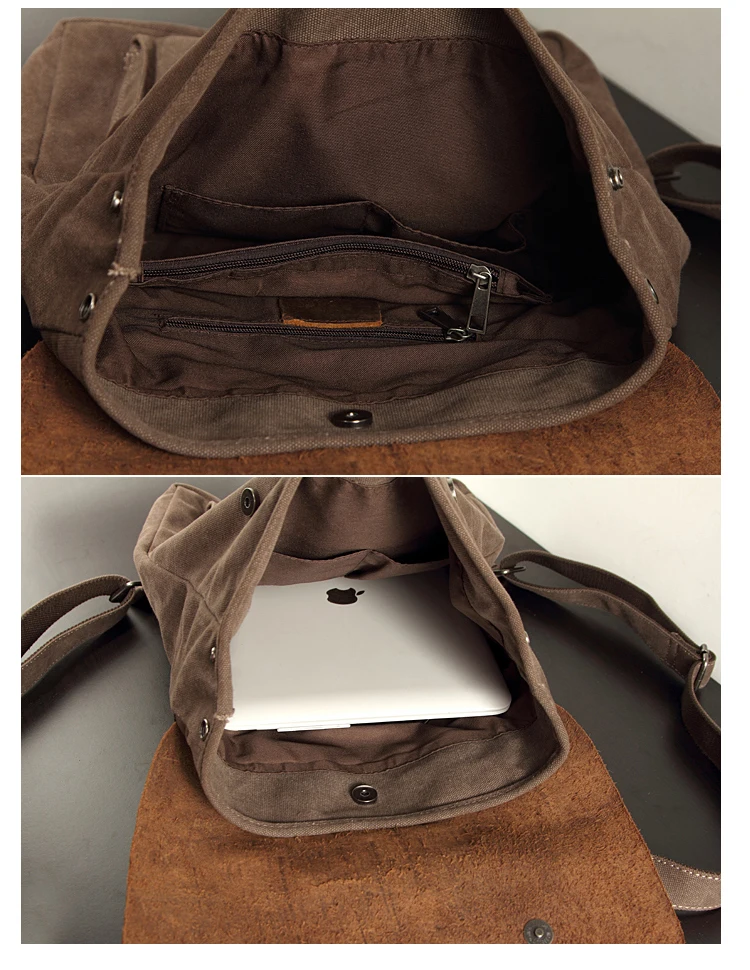 H36025e2090f34930a625724a24355fb9a.webp Fashion Backpack Leather Canvas men Backpack Women School Bag Bagpack Rucksack male Daypack Knapsack Teenager mochila Hiking New