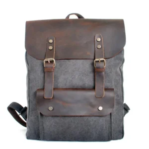 HTB1.ZaphgZC2uNjSZFnq6yxZpXaZ.webp Fashion Backpack Leather Canvas men Backpack Women School Bag Bagpack Rucksack male Daypack Knapsack Teenager mochila Hiking New