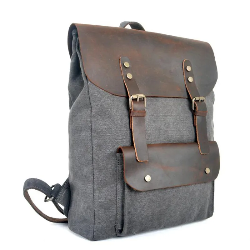 HTB1ruUFNpXXXXX_aXXXq6xXFXXXu.webp Fashion Backpack Leather Canvas men Backpack Women School Bag Bagpack Rucksack male Daypack Knapsack Teenager mochila Hiking New