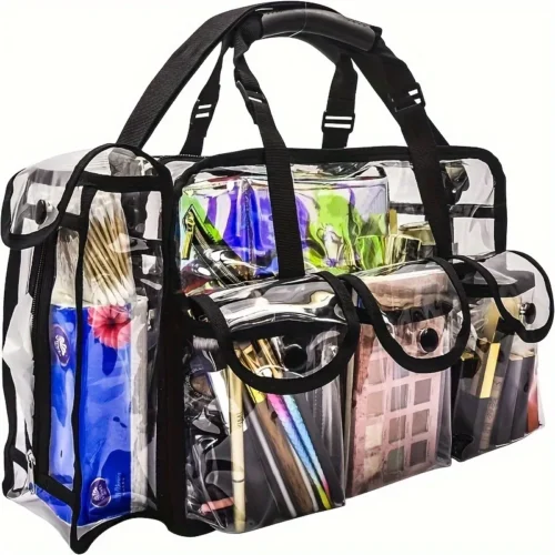 S0d429919009d4879b04ad10cfc894d81f.webp PVC Transparent Cosmetic Bag Waterproof Large Capacity Travel Organizer Multifunctional Beach Swimming Storage Shoulder Tote