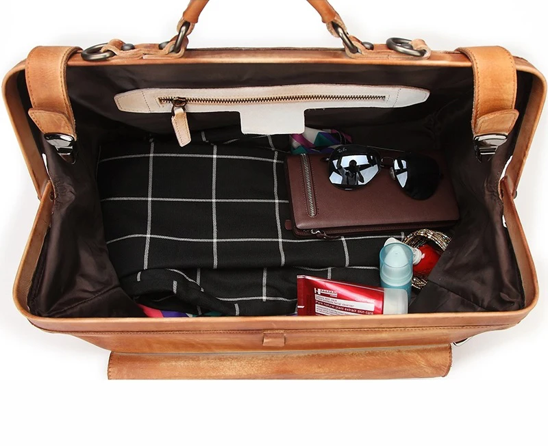 S1685db1936064bbdbedf0329f89b0b6fh.webp Vintage 100% Genuine Leather Duffel Bag Travel Luggage Bag Doctor Overnight Bag Designer Shoulder Messenger Bag Tote Handbag