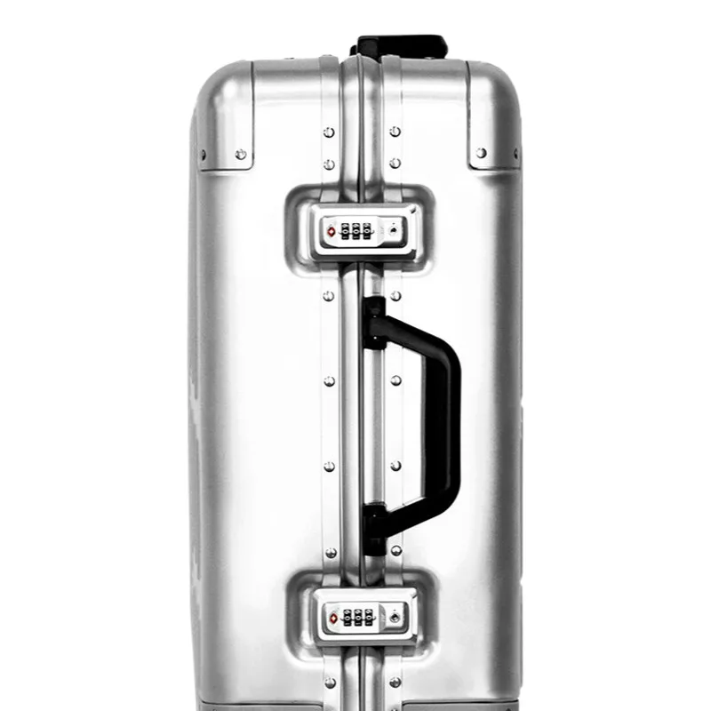 S197f528aaee648f99d4ddcd8bb3a1f142.webp 21 Inch 100% Aluminum Suitcase - TSA Lock, Large Capacity & Durable Carry-on Rolling Luggage for Travel Business