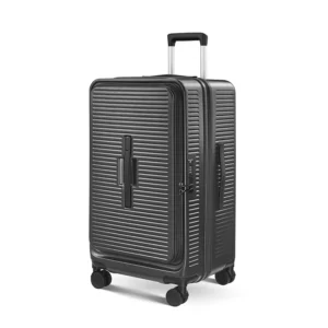 20 inch Expandable Luggage Front Opening Suitcase Boarding Box with Password Lock Zipper Anti-drop PC Material
