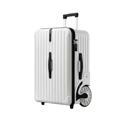 20 Inch Carry On Suitcase with Side-Open Design & Large One Way Wheels, Password Lock Hard Shell Trolley Luggage