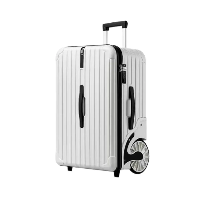 20 Inch Carry On Suitcase with Side-Open Design & Large One Way Wheels, Password Lock Hard Shell Trolley Luggage