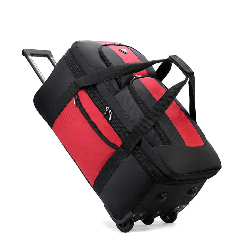 S41d44c5dc8eb4d0e9e791e158ce07064w.webp Large Capacity Travel Backpack Pull Rod Wheel Travel Bag Multi Functional Air Consignment Package Outdoor Scalable Luggage Bag