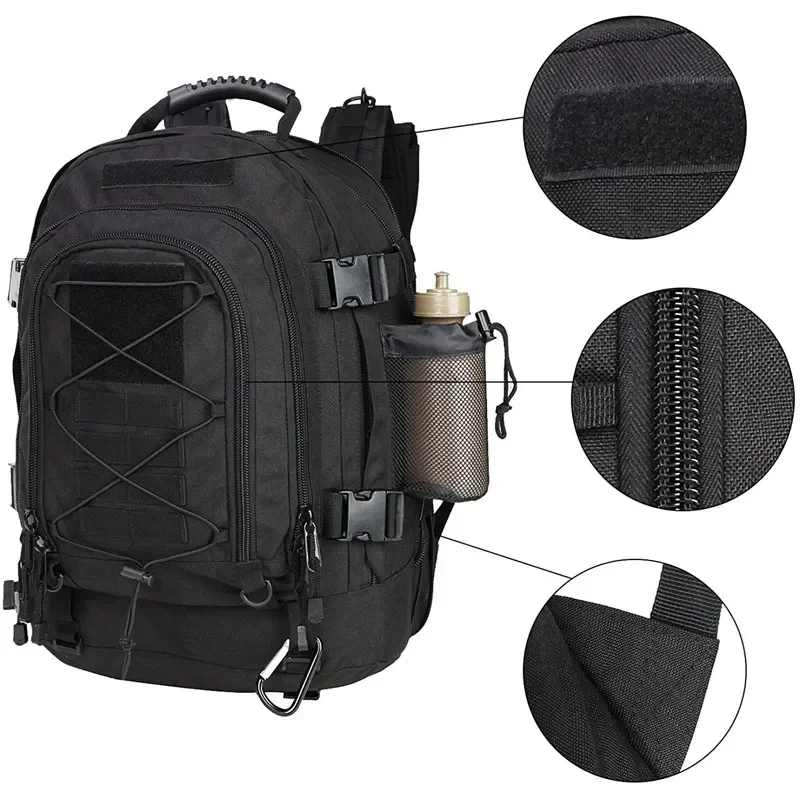 S67675c167f3d43c5a86fabf38a1319293.webp Extra Large 60L Tactical Backpack for Men Women Outdoor Water Resistant Hiking Backpacks Travel Backpack Laptop Backpacks