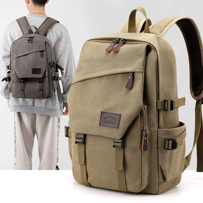 S7316716290194096aea3bcecd960692cE.webp New men's high quality backpack men large-capacity outdoor travel backpack retro style canvas daily casual backpack schoolbag