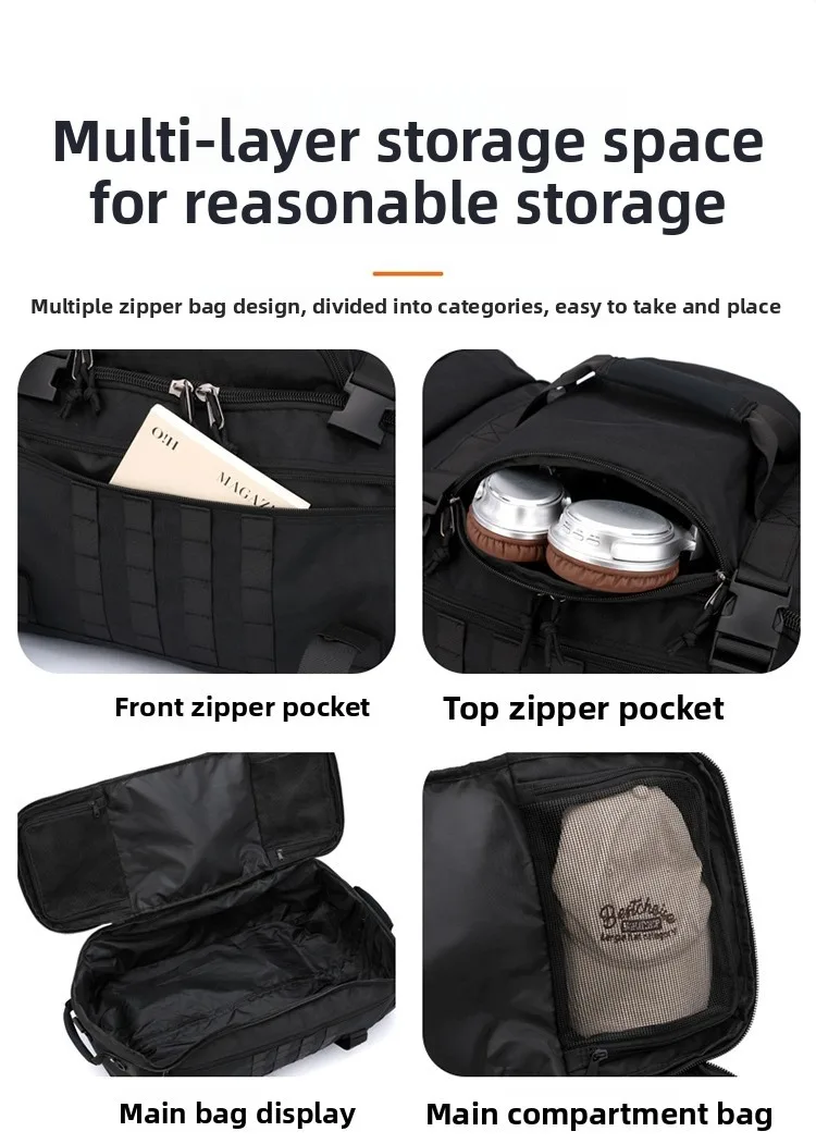 S8f26dd42fa6745fe8cb9fa6adf956383d.webp Foldable Rolling Gym Bag with Wheels, Multi-Functional Sports Duffle Backpack for Men Women, Carry-On Luggage for Travel Workout