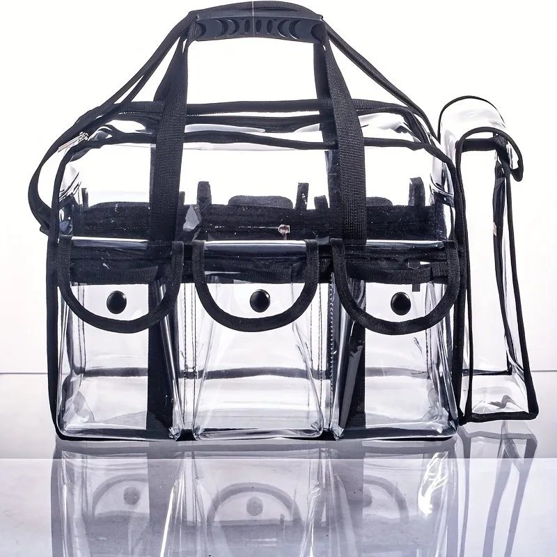 S95a5fc9cfbb74b4289ab6ecd4197729ai.webp PVC Transparent Cosmetic Bag Waterproof Large Capacity Travel Organizer Multifunctional Beach Swimming Storage Shoulder Tote