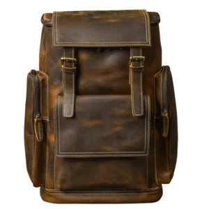 S9f879da18cf946f0a6c311eaa587bd75u.webp Vintage Crazy Horse Genuine Leather Backpack Men Leather Bagpack Climbing Rucksack male Large Hiking Backpack M814