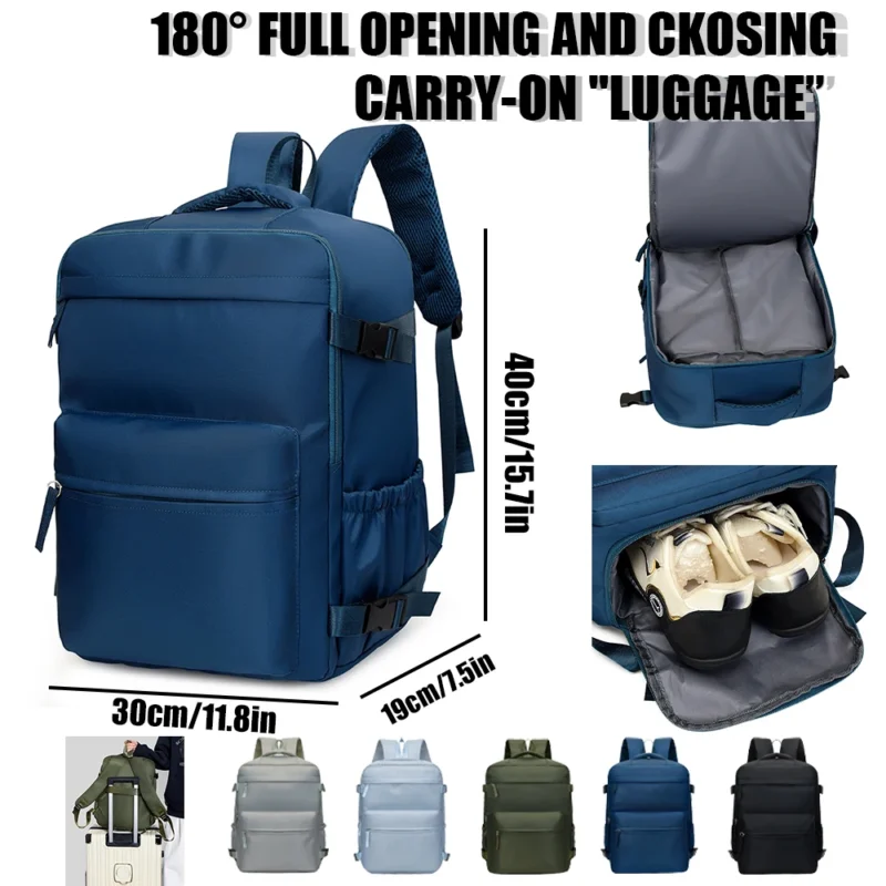 Sb8c09c6715bd47fdbeab50bb5ef762b7x.webp Backpack for Men and Women, Simple Business Trip Luggage Bag, Boarding Travel Bag, Large Capacity Backpack - Assorted Color