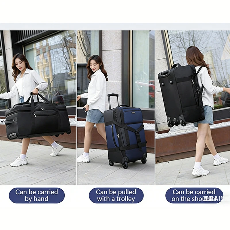 Scf3aaf5eb6744e3ab569148c35bac821Y.webp Large Capacity Travel Backpack Pull Rod Wheel Travel Bag Multi Functional Air Consignment Package Outdoor Scalable Luggage Bag