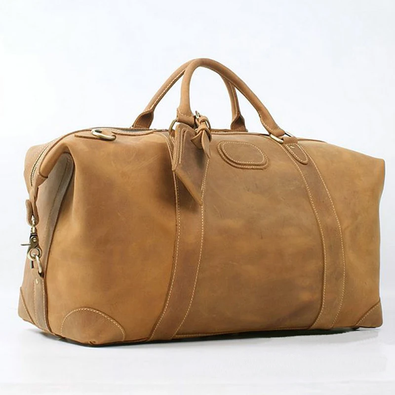 Sdf589895f446498da8b44e8b5a63211eH.webp Vintage Crazy Horse Genuine Leather Men's Travel Bag Large Luggage bag Male duffle Bag Overnight Tote Weekend bag Big M110